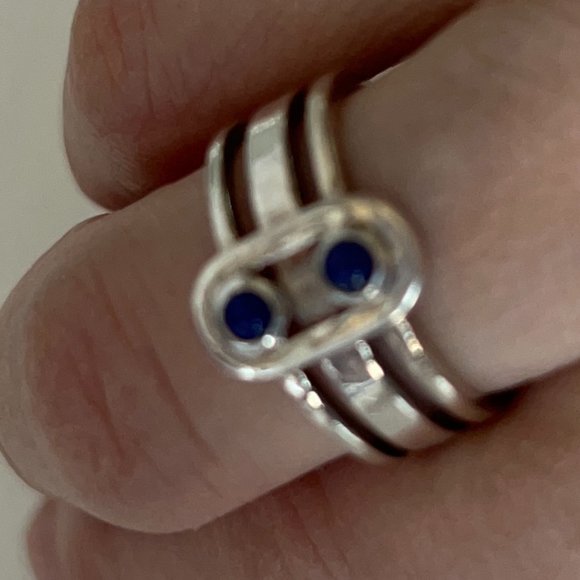 Pamela Love  sterling silver with lapis inlay - Picture 3 of 7